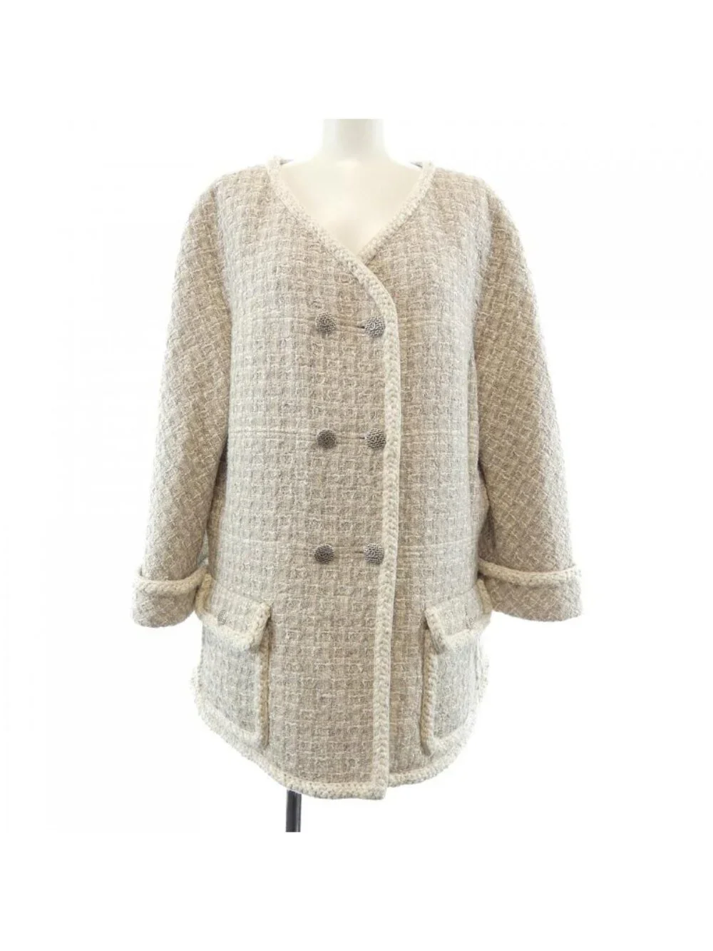 Chanel Collarless Jacket White